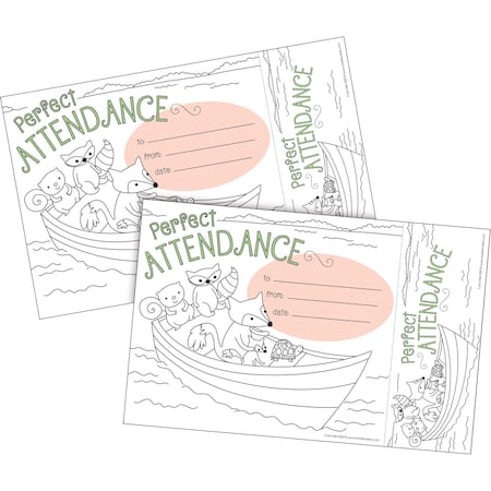Barker Creek Color Me! Attendance Awards & Bookmarks Set, 60/Set, PK60 4147